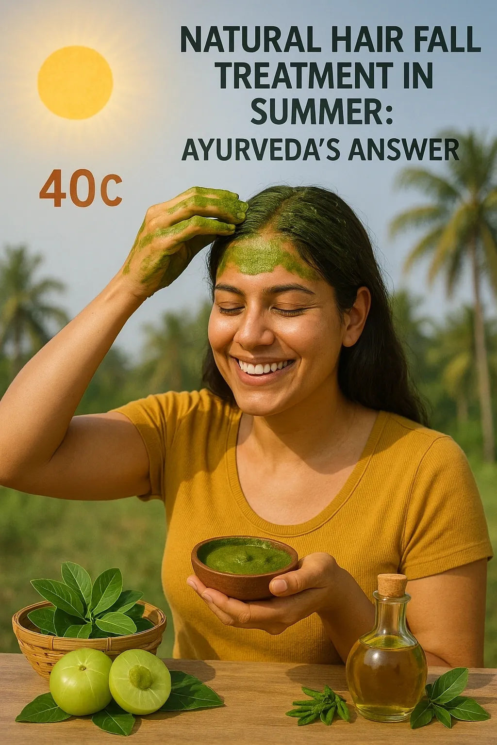 Natural Hair Fall Treatment in Summer: Ayurveda’s Answer to 40°C