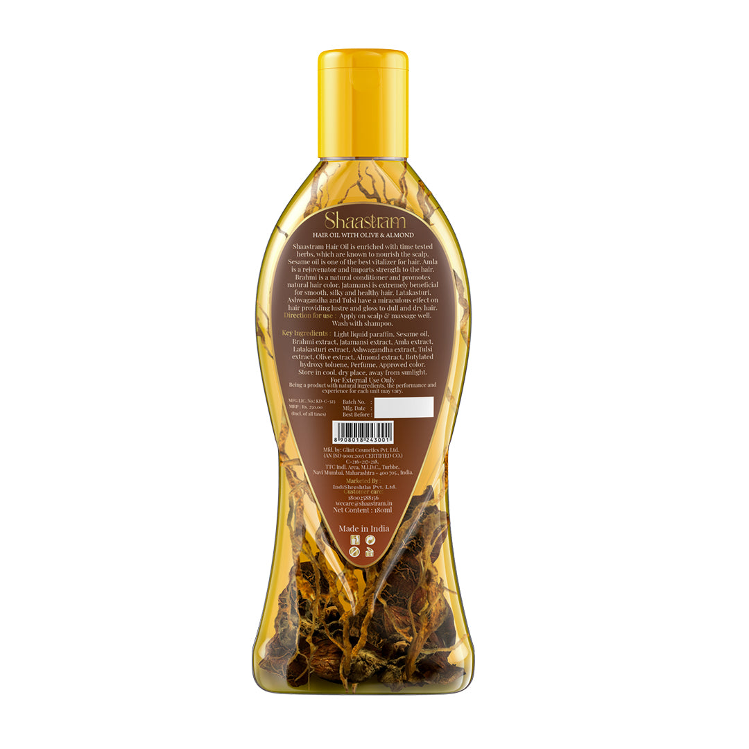 Stop Breakage & Dryness – Olive & Almond Herbal Hair Oil