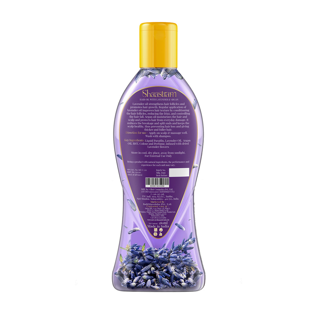 Manage Frizz – Lavender & Argan Herbal Hair Oil with Free Neem Comb