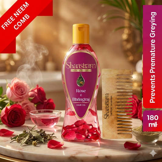 Prevent Grey Hair – Rose & Bhringraj Herbal Hair Oil