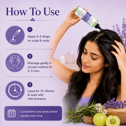 Rosemary Bhringraj Hair Oil 200ml | Hair Growth Oil for Men & Women + Neem Comb