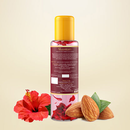 Hibiscus Almond herbal hair oil for dull and dry hair (100ml) , with Pure Neem comb (Combo)
