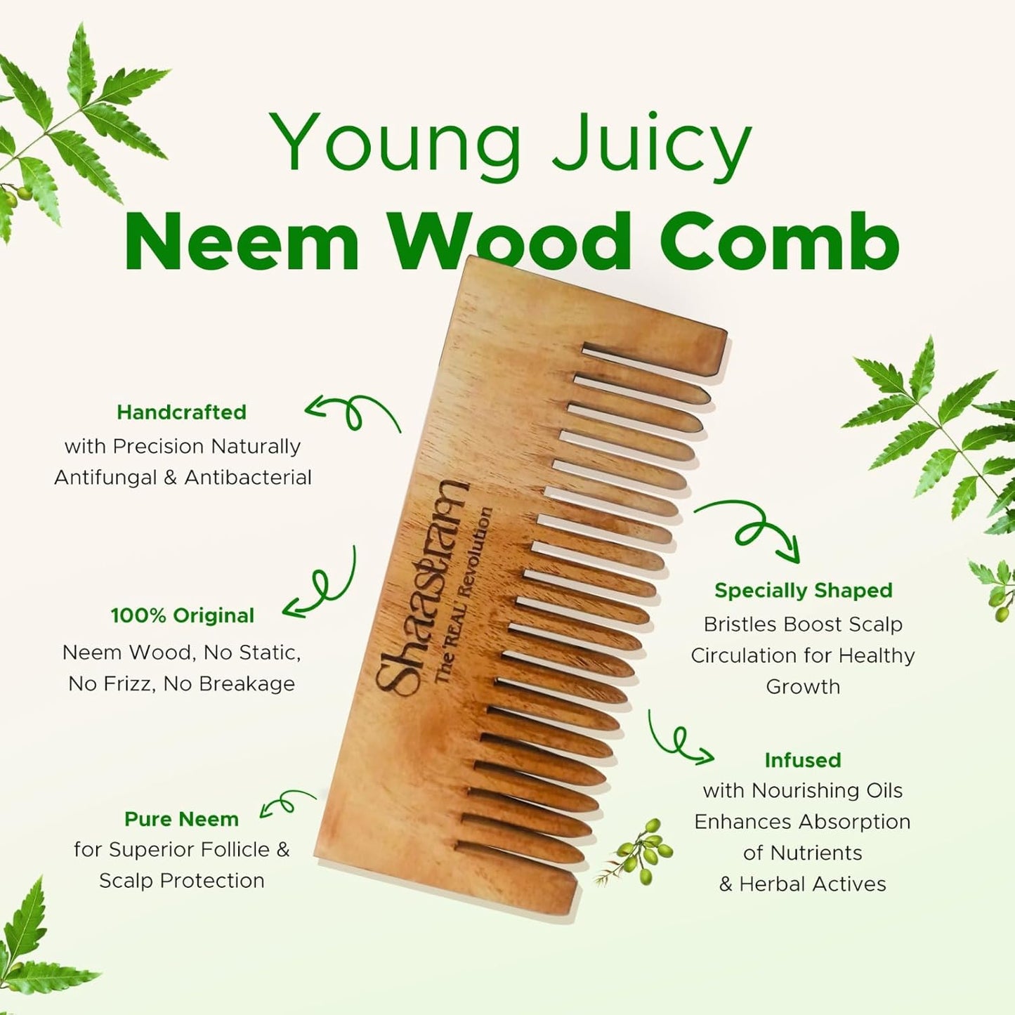 Soothe Dry Itchy Scalp – Sandalwood & Vetiver Herbal Hair Oil with Free Neem Comb