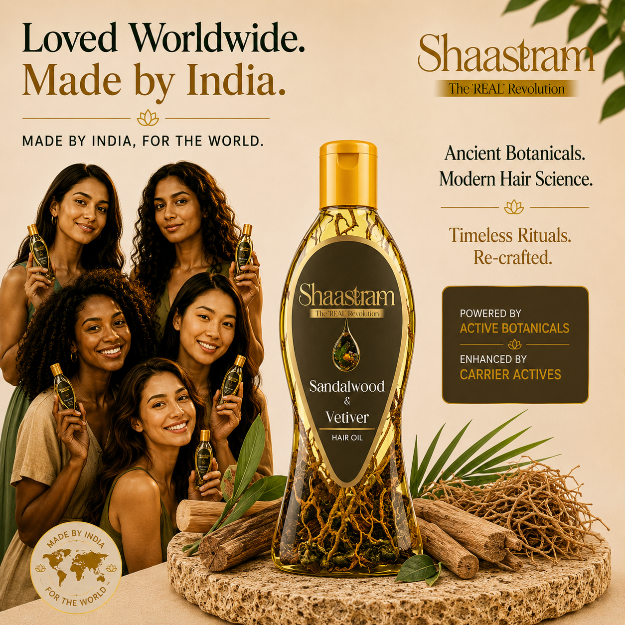 Soothe Dry Itchy Scalp – Sandalwood & Vetiver Herbal Hair Oil with Free Neem Comb