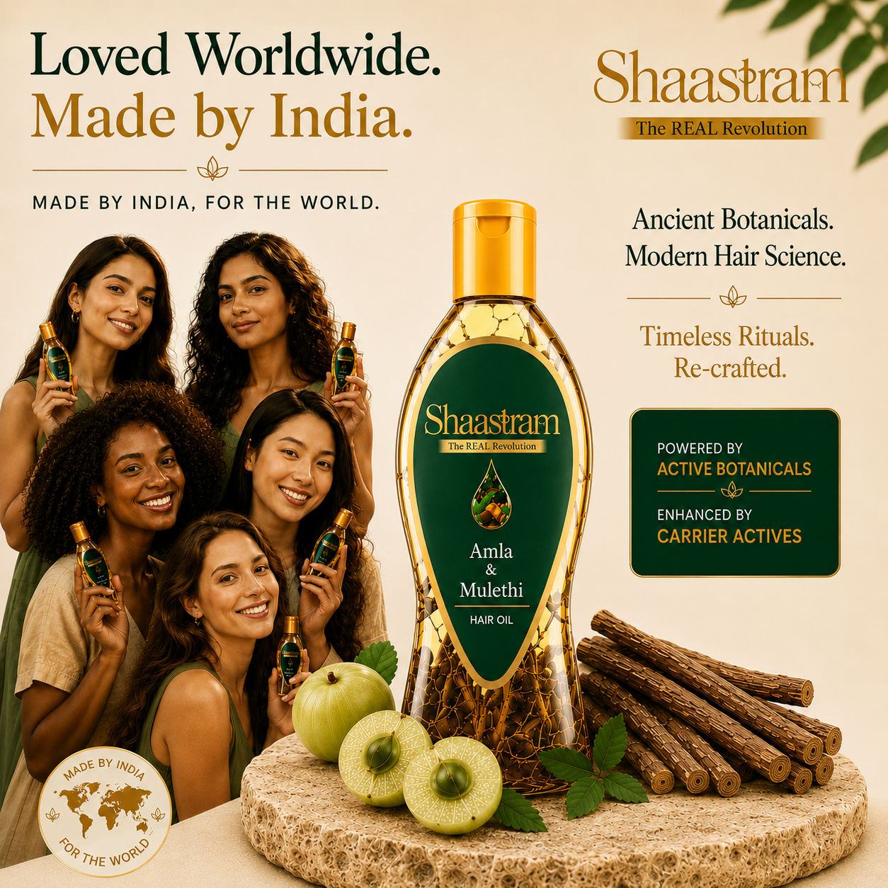 Reduce Hair Fall – Amla & Mulethi Herbal Hair Oil with Free Neem Comb