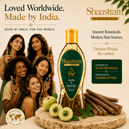 Reduce Hair Fall – Amla & Mulethi Herbal Hair Oil with Free Neem Comb