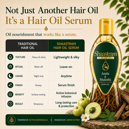 Reduce Hair Fall – Amla & Mulethi Herbal Hair Oil with Free Neem Comb