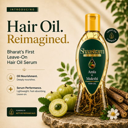 Reduce Hair Fall – Amla & Mulethi Herbal Hair Oil with Free Neem Comb