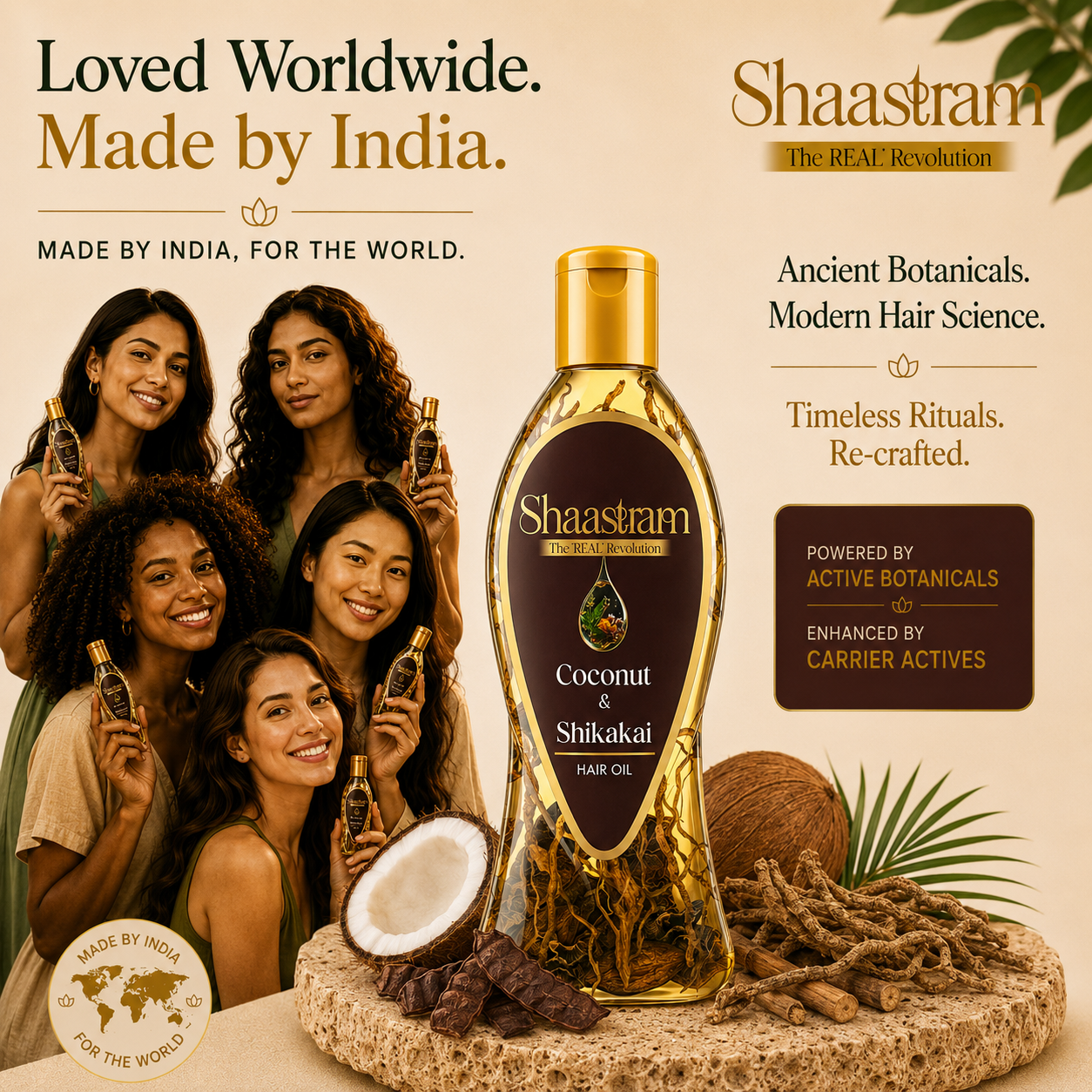 For Dry Scalp – Coconut & Shikakai Herbal Hair Oil (works like serum) with Neem Comb