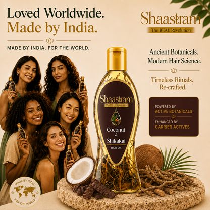 For Dry Scalp – Coconut & Shikakai Herbal Hair Oil (works like serum) with Neem Comb