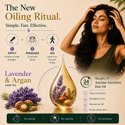 Manage Frizz – Lavender & Argan Herbal Hair Oil with Free Neem Comb