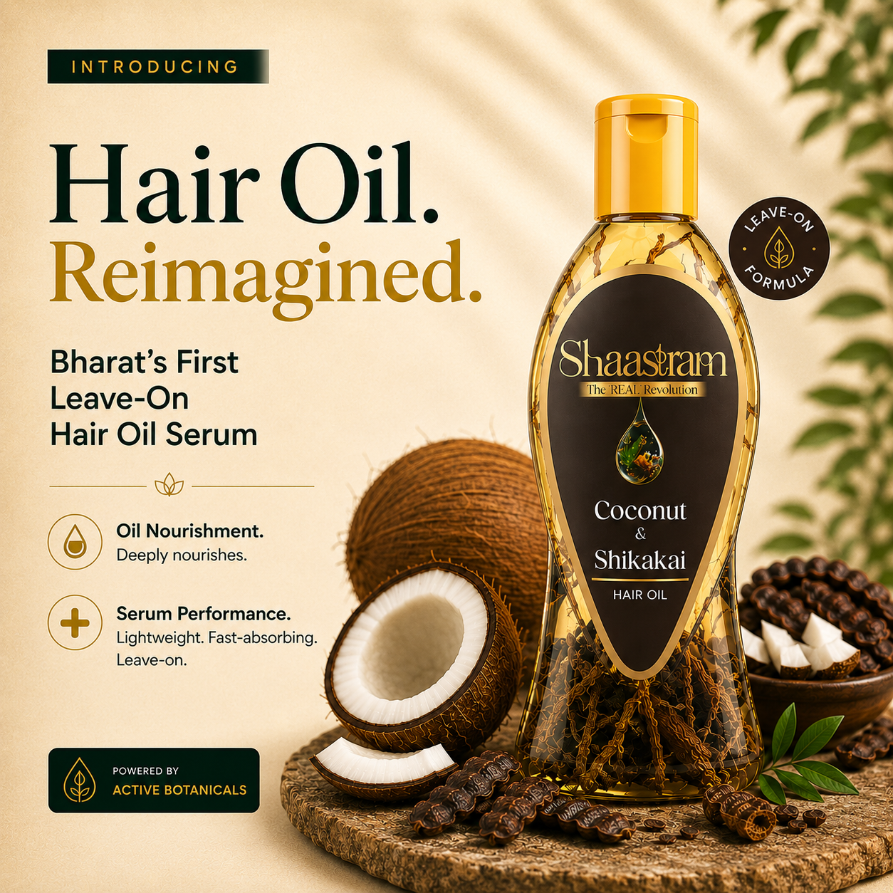 For Dry Scalp – Coconut & Shikakai Herbal Hair Oil (works like serum) with Neem Comb