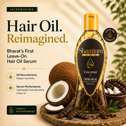 For Dry Scalp – Coconut & Shikakai Herbal Hair Oil (works like serum) with Neem Comb